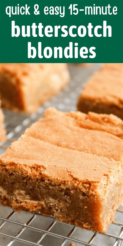 Butterscotch Blondies Recipe Chopnotch