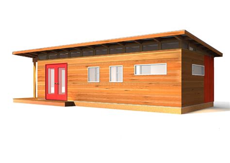 Modern-Shed Kit: 14' x 30' Coastal - Prefab Laneway House or Cabin Kit