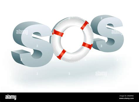 Illustartion Of Sos On White Background Stock Vector Image And Art Alamy