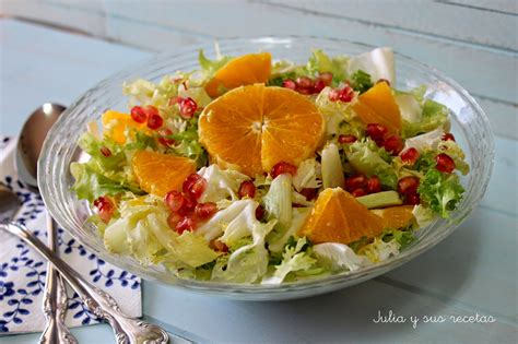 Julia Y Sus Recetas Ensalada De Escarola Granada Y Naranja