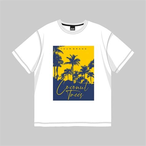 Premium Vector Coconut Trees Streetwear T Shirt Designs