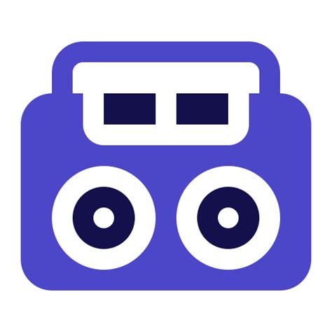 Icono De Equipo De Sonido Generic Blue