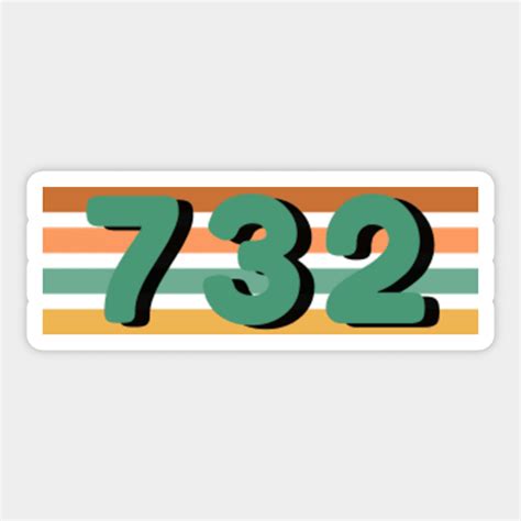 New Jersey Area Code 732 - New Jersey Area Code 732 - Sticker | TeePublic