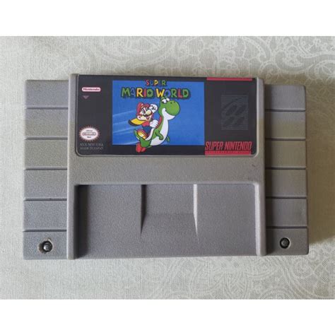 Fita Super Mario World Relabel Salvando Super Nintendo Shopee