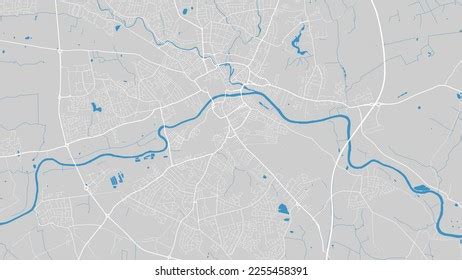 Ouse River Map York City England Stock Vector (Royalty Free) 2255458391 ...