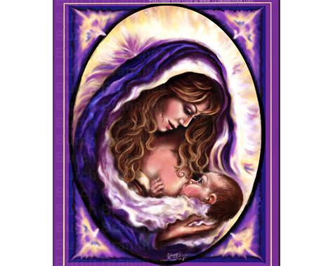 Madonna And Child Digital Download Nursing Mom And Baby Etsy