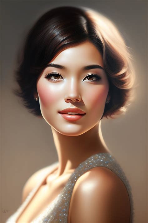 Lexica Portrait Draw Beautiful Girl Short Hair