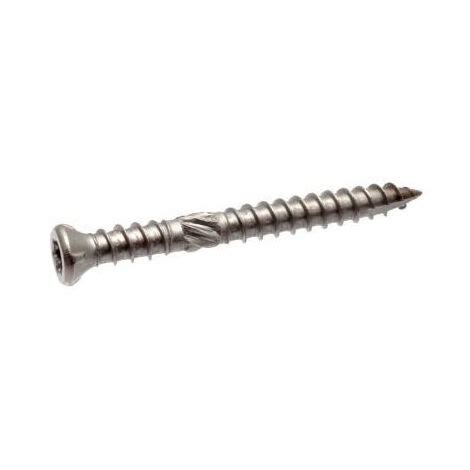 Vis terrasse tête fraisée réduite inox A2 Torx ACTON Double filet 62327