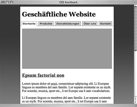 CSS Kochbuch Einspaltige Layouts Data2type GmbH