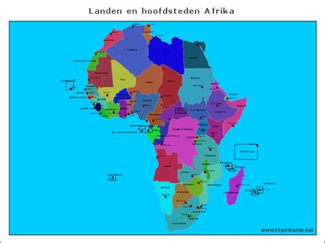 Topografie Landen En Hoofdsteden Afrika Topomania Net