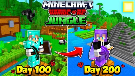 I Survived 100 Days In JUNGLE ONLY WORLD In MINECRAFT HARDCORE Hindi