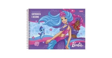 Caderno De Desenho Barbie 80 Folhas Foroni Dokassa Distribuidora