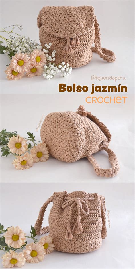 Bolso Jazm N Tejido A Crochet Paso A Paso En Video Tutorial Crochet