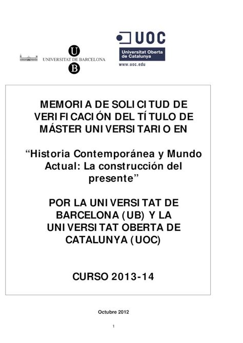 Pdf Memoria De Solicitud De Verificaci N Del Memoria De Solicitud