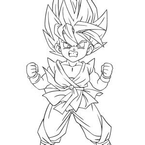 Coloriage De Sangohan Super Sayen Ancenscp