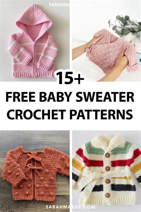 15 Free Crochet Baby Sweaters and Cardigans Patterns - Sarah Maker