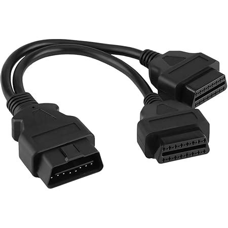 OBD2 Adaptador de cable divisor de extensión en Y para coche 16 pines