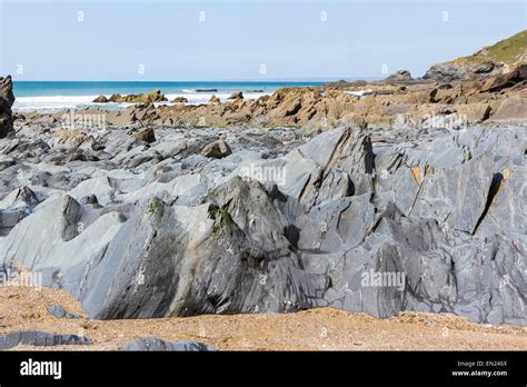 Beautiful Seascapes In South Cornwall Uk Stock Photo Alamy