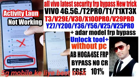 Vivo T Pro G Frp Bypass Unlock Tool All Vivo G Latest Security Frp