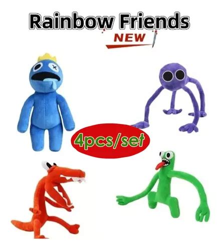 Pacote 4 Peluche Rainbow Friends Roblox Coleção Completa Parcelamento