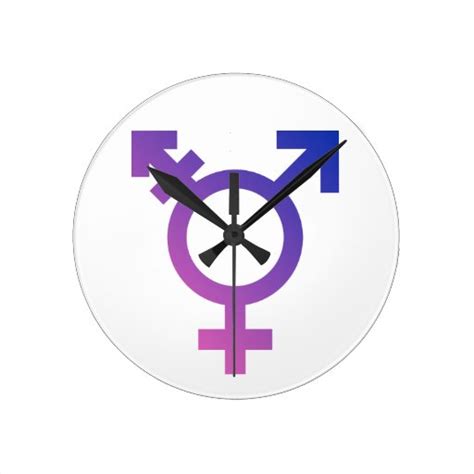 Transgender Symbol Logo Wallclock Zazzle