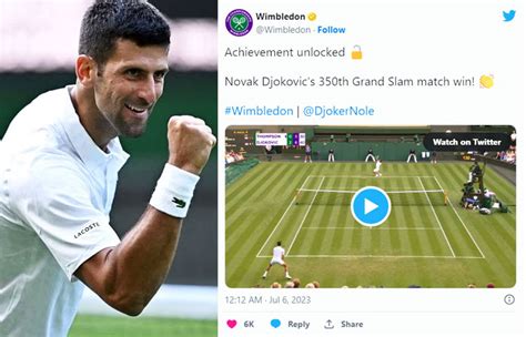 Wimbledon Novak Djokovic Smashed Jordan Thompson To Reach Third