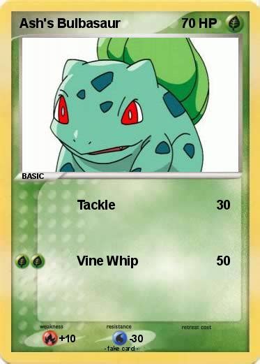 Pokémon Ash s Bulbasaur 5 5 - Tackle - My Pokemon Card