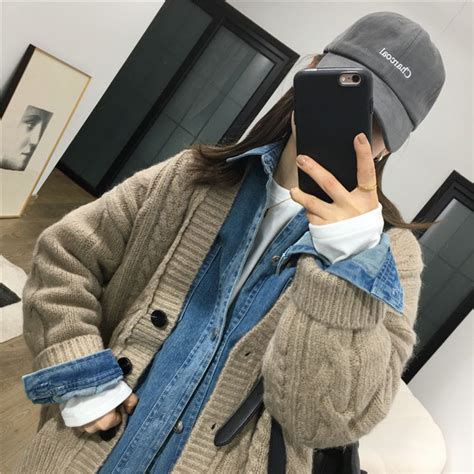 Fine Rice Customized Spring And Autumn New Solid Color Round Neck Loose