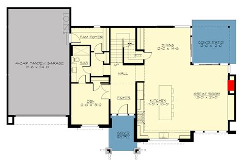 73 Foot Wide Modern House Plan Under 3800 Square Feet With Natural