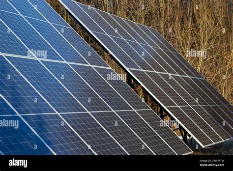 Gros Plan De Lécotechnologie De La Centrale De La Ferme De Cellules