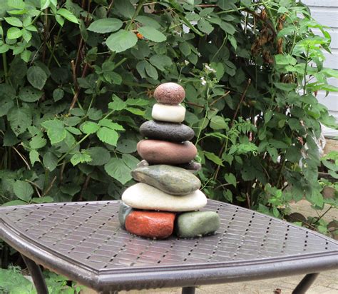 Large Beach Stone Garden Cairn Re Stackable Lake Michigan Lake