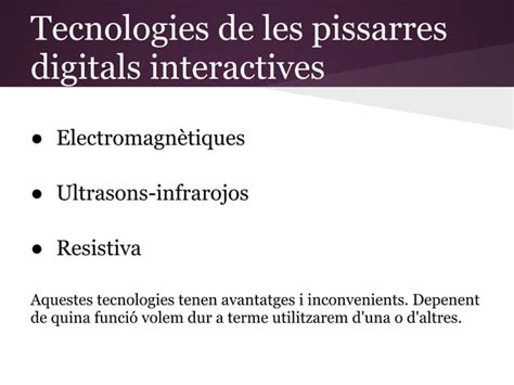 Les Pissarres Digitals A Les Aules Ppt