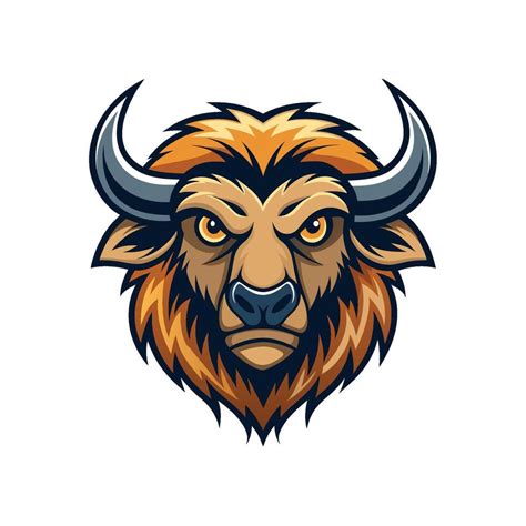 Buffalo Head Icon Logo Design On White Background 48428881 Vector Art