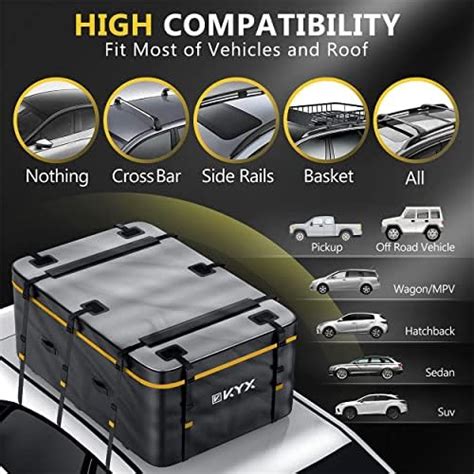 Rooftop Cargo Carrier Kyx Car Roof Bag Cu Ft For Medium