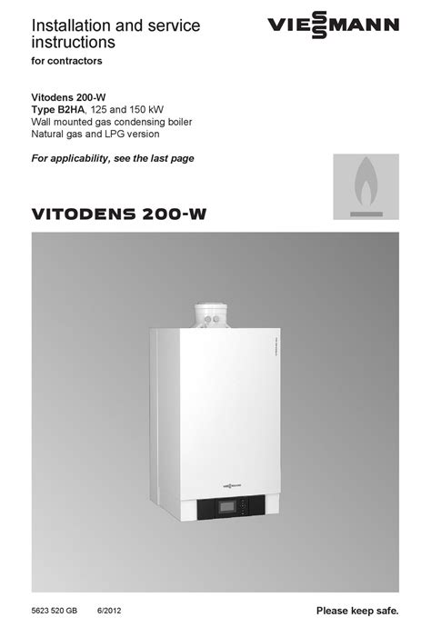 Viessmann Vitodens 200 W Installation Manual