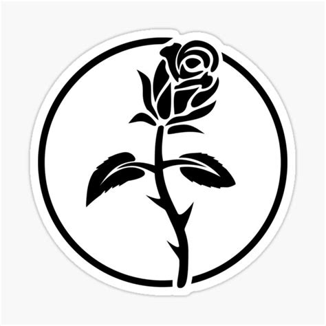 "Black Rose anarchism symbol" Sticker for Sale by Dator | Redbubble