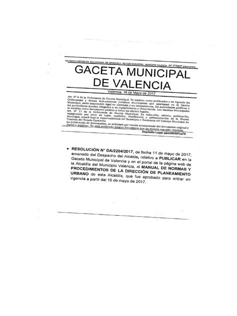 Manual Normas Y Procedimientos Direccion De Planeamiento Urbano Valencia Pdf Alcalde