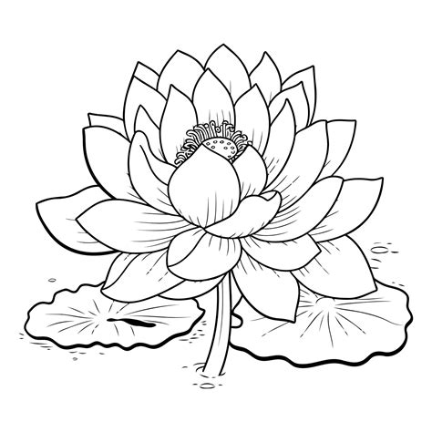 Premium Vector Lotus Flower Of A Water Lily Flower