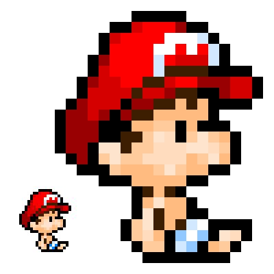 piq - Baby Mario - Sprite | 100x100 pixel art by wallacebr12