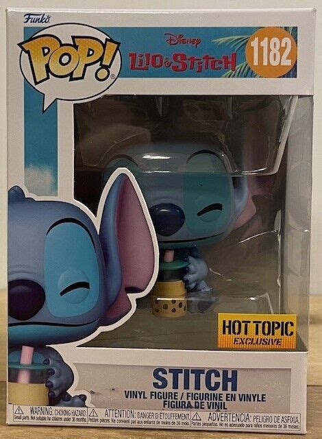Stitch W Boba Disney Lilo Stitch Funko Pop Hot Topic Exclusive