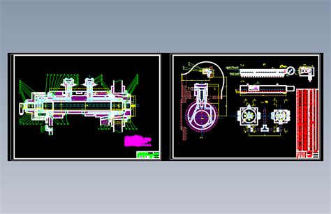 轧辊磨床主轴装配图autocad 2000模型图纸下载 懒石网