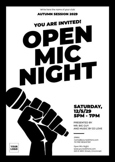 Free Open Mic Night Flyer Templates