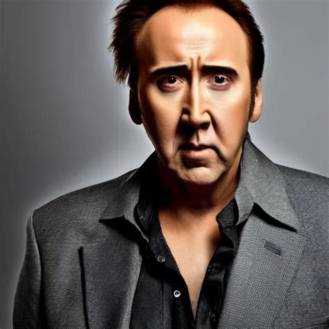 Nicolas Cage Headshot Photo Portrait Headshot Even Stable Diffusion