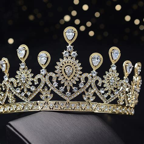 Stunning Alloy Princess Crown Bridal Tiara With Rhinestone Accents