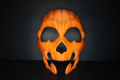 3D Printed Halloween Mask Pumpkin Mask Halloween Costume - Etsy