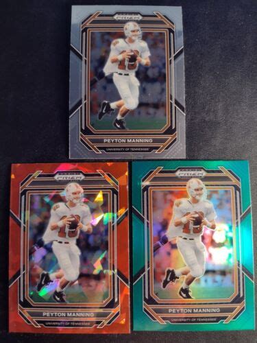 Peyton Manning Prizm Draft Picks Card Lot Base Red Ice