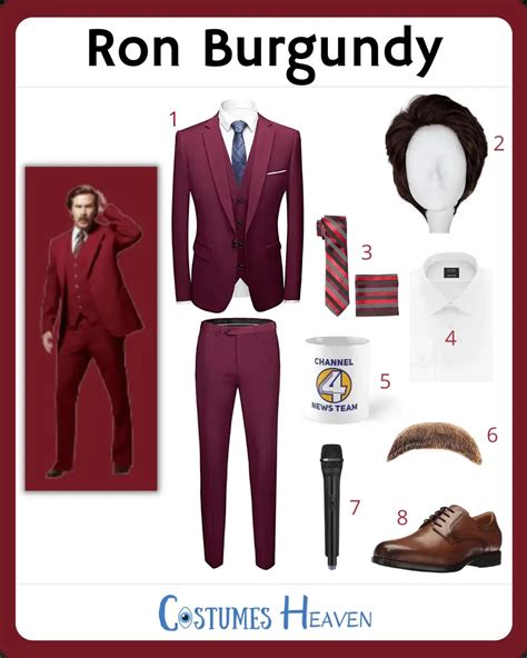 Ron Burgundy Costume For Cosplay & Halloween 2024