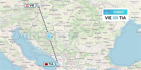 OS847 Flight Status Austrian Airlines Vienna To Tirana AUA847