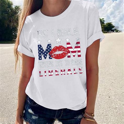 Ayolanni 4th Of July Womens Clothing Women S Shirt Tees Funny Cute