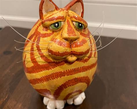 Vintage Napco Cat Calico Ceramic 1997 Vicki Thomas Marmalade Etsy